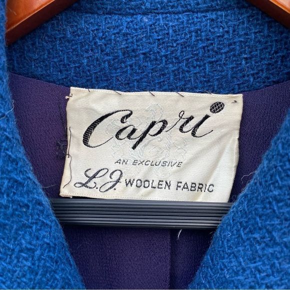 Vintage Capri L.J. Woolen Fabric Tweed Cropped Blazer Jacket - Picture 3 of 9
